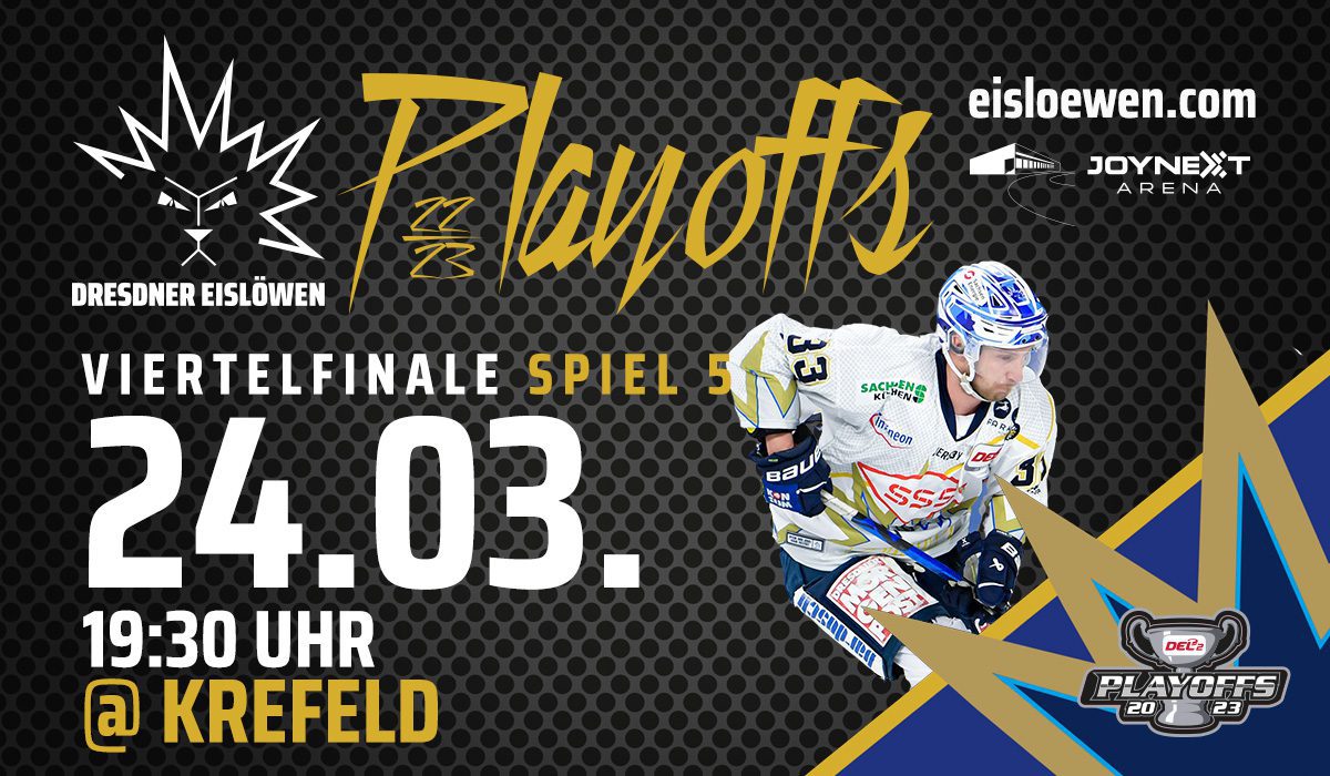 Playoff-Spiel 5 in Krefeld Dresdner Eislöwen