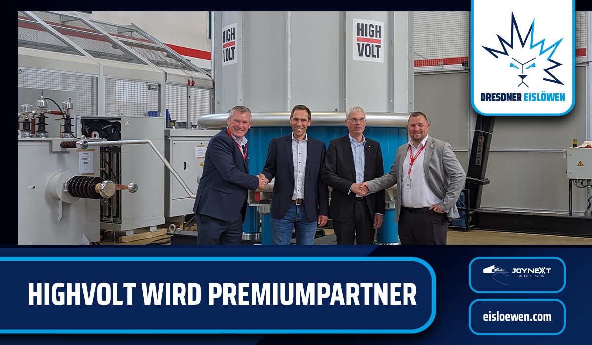 HIGHVOLT Prüftechnik Dresden GmbH wird Premiumpartner | Dresdner Eislöwen